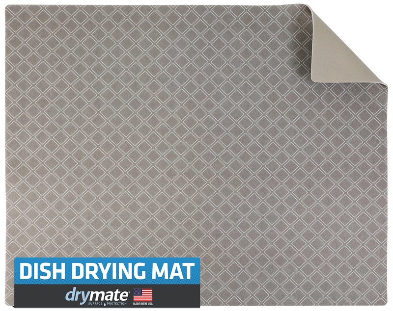 Drymate Xl Dish Drying Mat  Oversized (19 X24 )  Low-Profile  Super Absorbent  Quick Dry Fabric  Waterproof & Slip-Resistant  For Kitchen Counter  Trimmable  Easy To Clean (Usa Made)(Taupe) - Image 1
