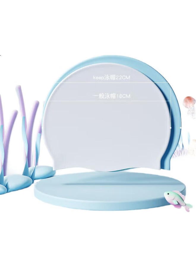 Keep Children'S Swim Cap, Boys And Girls Fabric Cap, Non-Binding Swimming Cap, Cute Baby Professional Equipment, 250 Blue Printed - Image 3