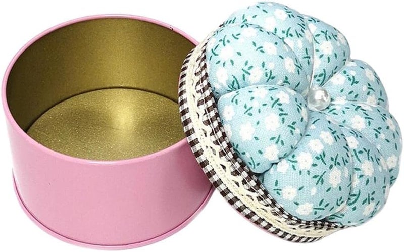 klarako 1Pcs Pumpkin Needle Pin Cushion Sewing Accessory Round Needle Pin Cushion with Storage Box Case  Style 5 - Image 2