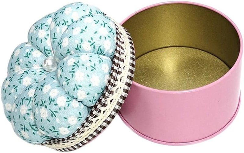 klarako 1Pcs Pumpkin Needle Pin Cushion Sewing Accessory Round Needle Pin Cushion with Storage Box Case  Style 5 - Image 1