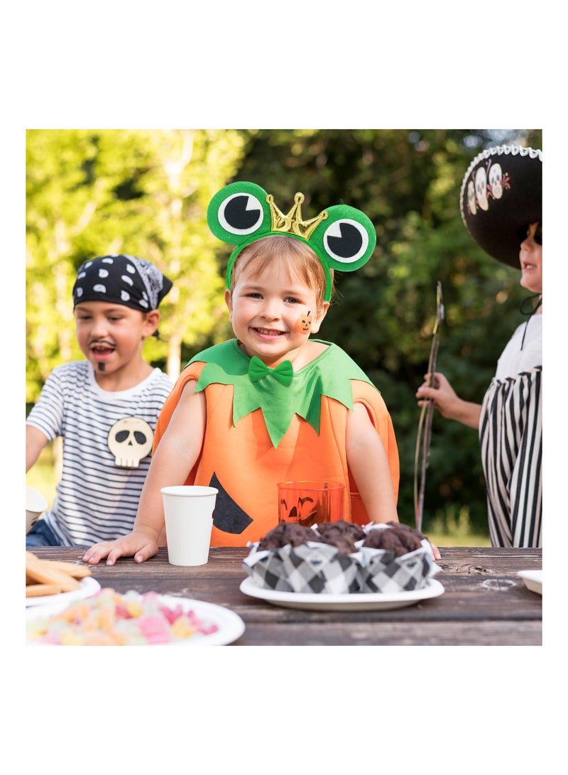 Zikra 4 Pieces Frog Costume Set for Kids Animal Girls Fancy Dress Up Cosplay Children Ears Headband Bow Tie Tail Princess Tutu Skirt Birthday Carnival Party Performance Prop - Image 5