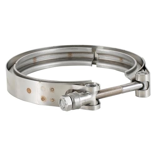 eLifecenter 25 Inch Exhaust V band Clamp for Flange Kits Stainless SteelNo Flanges - Image 1