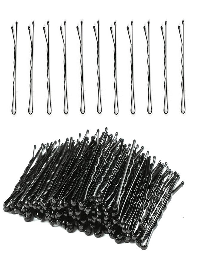 HRBS Metal 70 pcs Bobby pins for Hair Black Hair Pins for Women Girls Ladies 2 inch Hair Clips Bun Maker Crimped Hair Styling Pins for Salon Hairdressing Tool Suits All types of Hair - Image 1