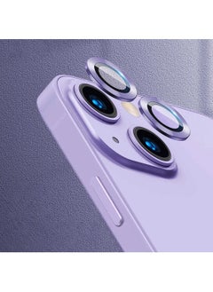 PSGT for iPhone 13/13 Mini Compatible Aluminum Alloy 3D Camera Lens Protector Lilac 