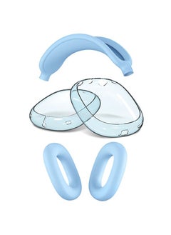 Silicone Case Cover for AirPods Max Headphones, Clear Soft TPU Ear Cups Cover/Ear Pad Case Cover/Headband Cover for AirPods Max (2024/2020) - Sky Blue