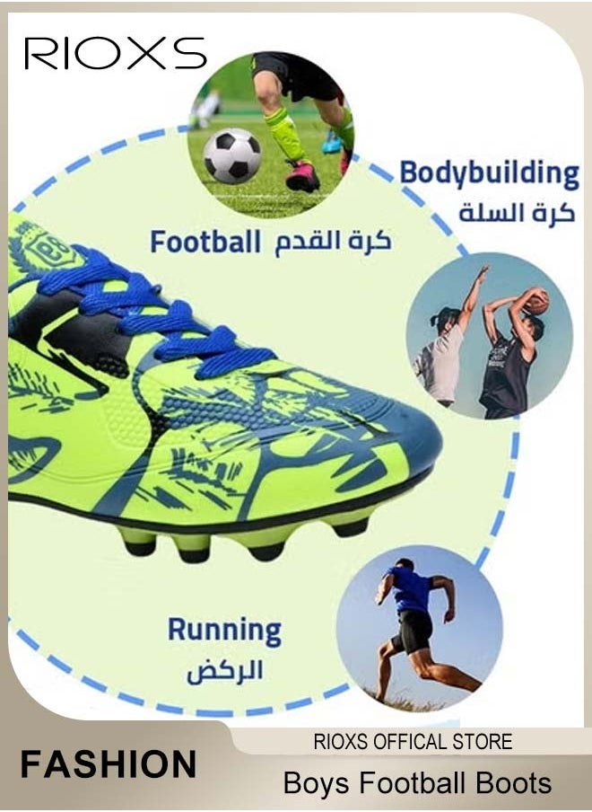 ريوكس - والأحذية الرياضية للفتيان، وأحذية كرة القدم للذكور والإناث، وأحذية كرة القدم المتخصصة للأطفال، وأحذية التدريب على الألعاب، وأحذية التزلج على التزلج للأطفال والمراهقين والكبار، وأحذية الرياضة في الهواء الطلق، والأحذية الرياضية التي تناسب الأرضيات الصلبة داخل المباني - Image 1