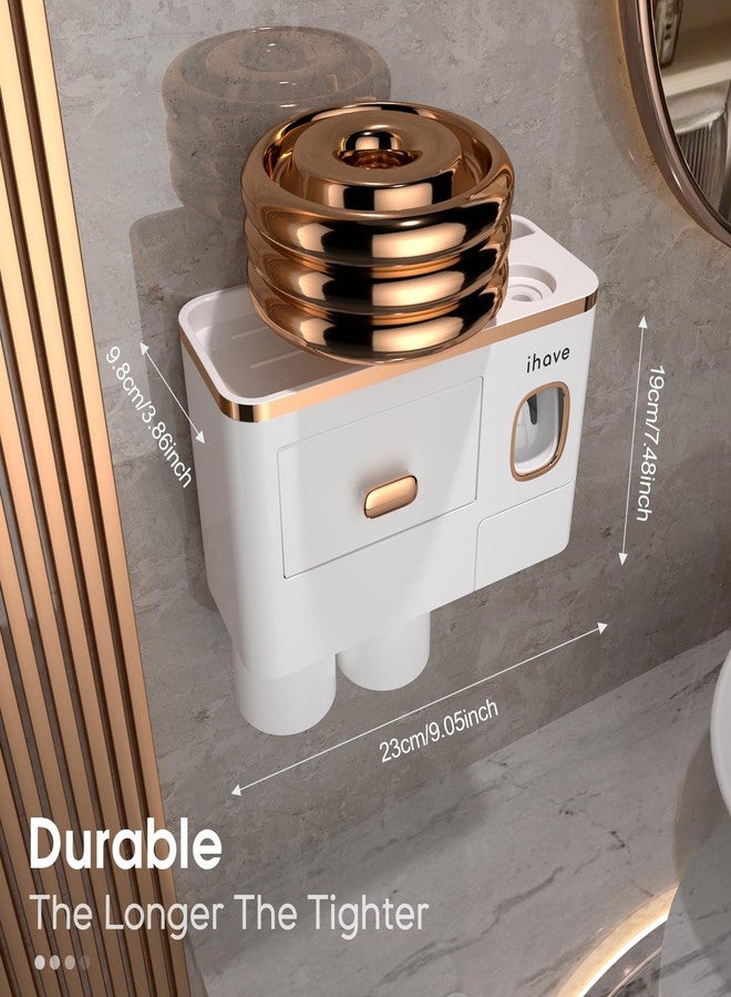 أي هاف حاملات فرش أسنان iHave للحمامات - حامل فرش أسنان جداري مطور مع موزع معجون أسنان - كوبان - Image 5