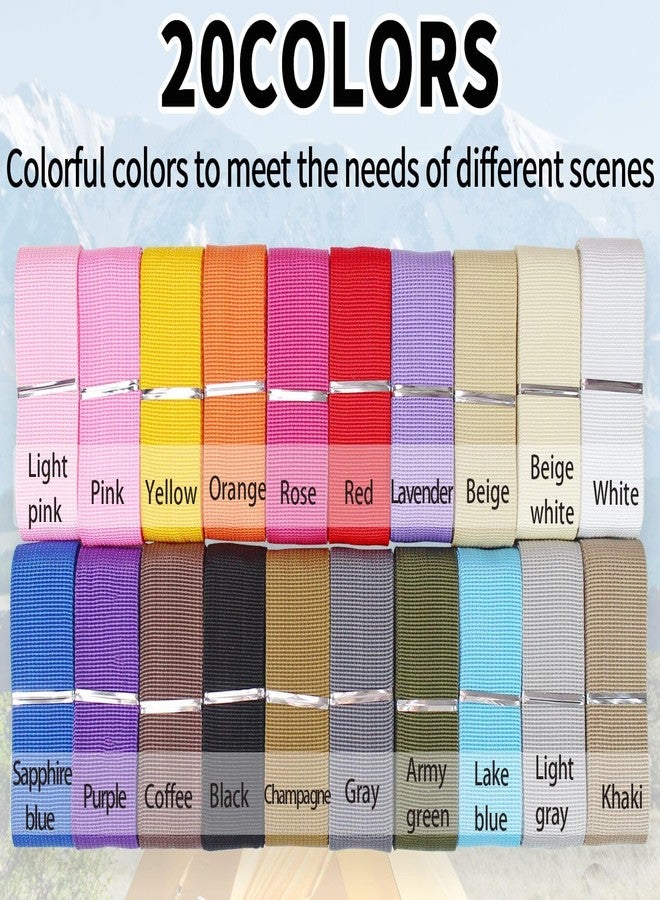 ZHFMLY 1.5 Inch Webbing Straps 40 Yards (108 Ft) - 20+ Assorted Colors Wide Polypropylene Webbing for Dog Collars, Belt, Backpack Straps, Luggage Repair, Sewing,DIY Crafts | Vibrant Colors - Image 3