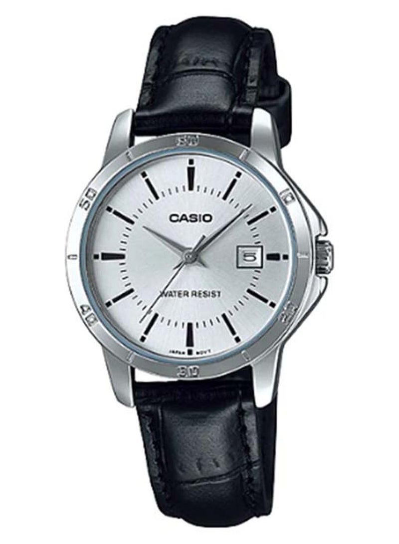 Women Leather Analog Wrist Watch LTP-V004L-7AUDF