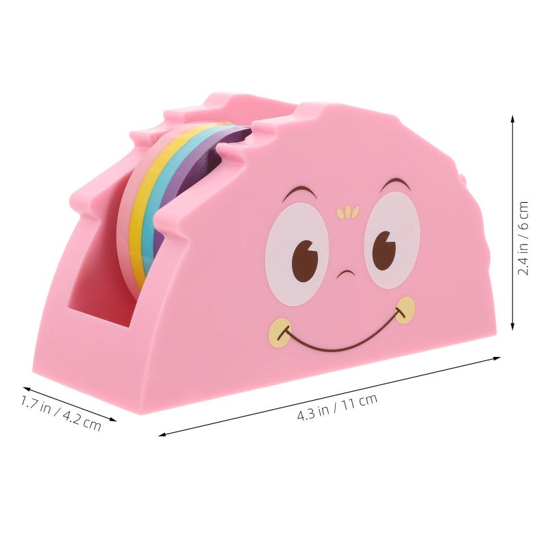 Veemoon Mini Tape Dispenser Set With Pink Monster Cutter Tape For School Desk Office Packing - Image 3