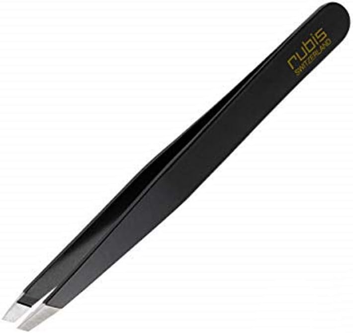 Rubis Classic Stainless Steel Slanted Tweezers - Image 1