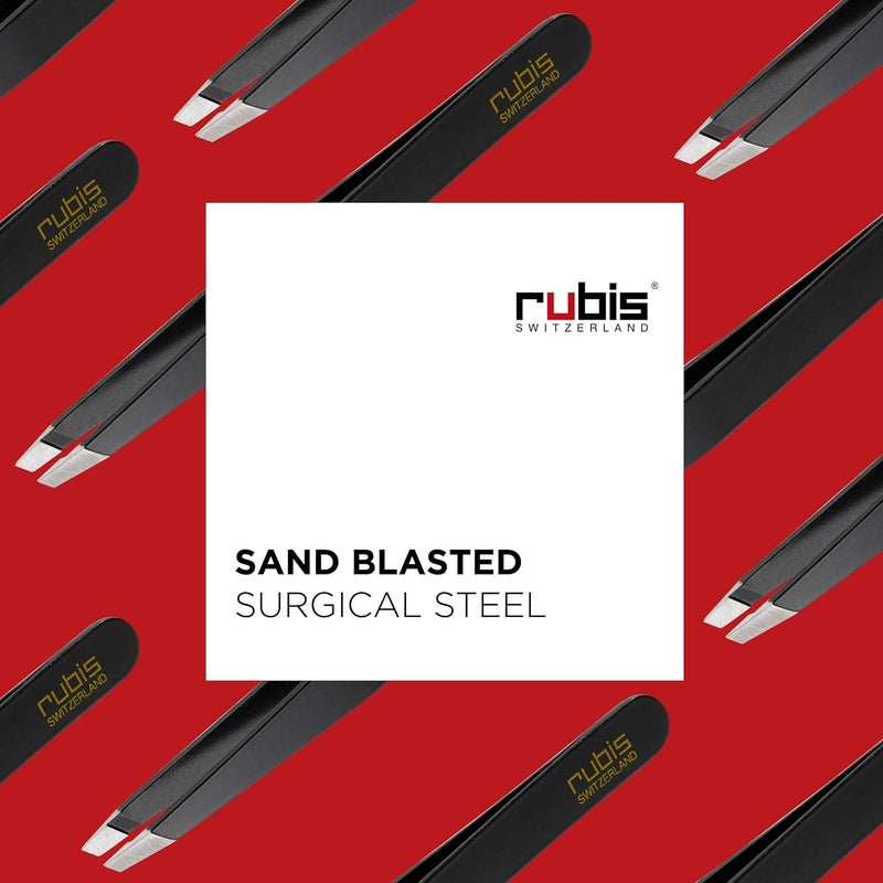 Rubis Classic Stainless Steel Slanted Tweezers - Image 3