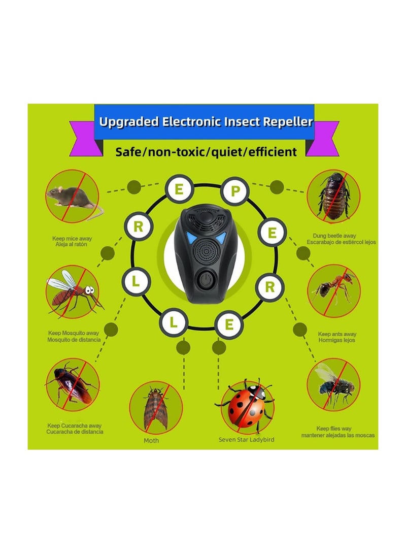 SYOSI Ultrasonic Insect Repeller, 2pack Upgraded Indoor Mosquito Repeller Plug, For Mice, Ants, Spiders, Mosquitoes, Cockroaches Child and Pet Safe Mosquito Repellent, Use for Drive Fleas, Mosquitos - Image 5