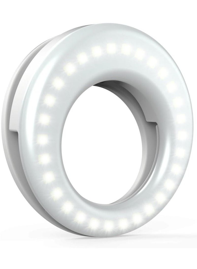 ELTRAZONE Selfie Light Ring Lights LED Circle Light Cell Phone Laptop Camera Photography Video Lighting Clip On Rechargeable  - Image 1