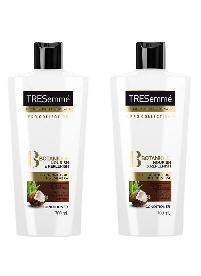 TRESemmé Tresemme Botanique Nourish + Replenish Conditioner Coconut Oil And Aloe Vera 24 Fl Oz 700 Ml X 2 Pack  - Image 1