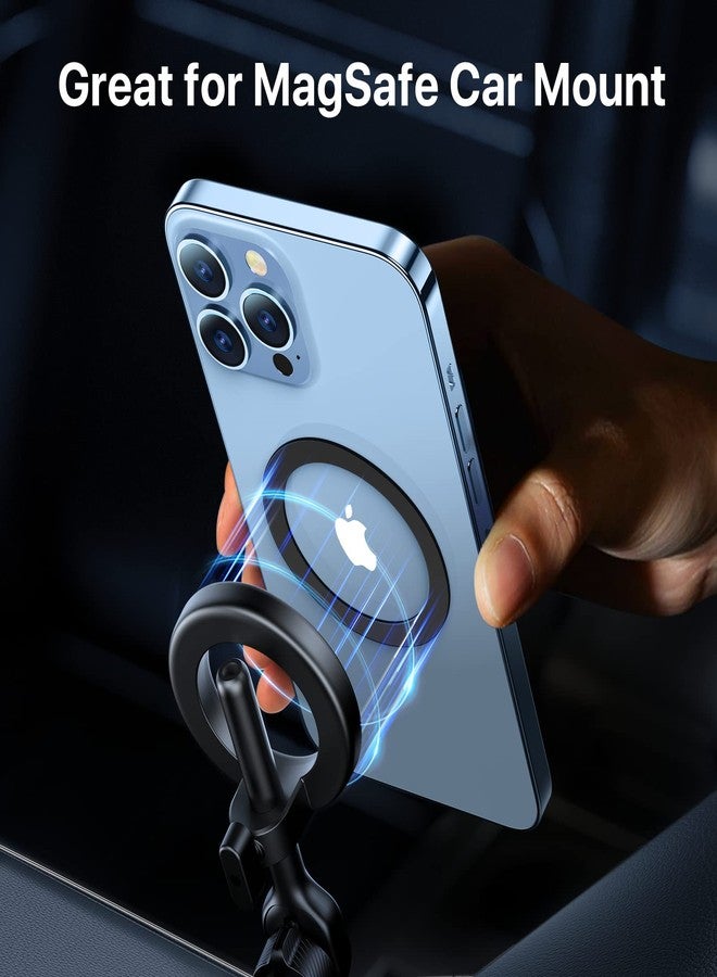 Miracase Magnetic Adapter Ring, Universal Magnet Sticker Compatible with Magsafe Accessories Wireless Charging for iPhone 14/13/12 Series, Magnetic Car Mount Adapter Metal Rings, 2 Pack - Image 4