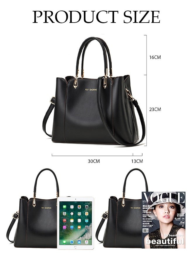 DUNISO Women's Vintage Tote Bag Handbags with Large Capacity Faux Leather Shoulder Bag Ladies Fashion Designer Satchel Crossbody Bag with Detachable Strap for Ladies  - Image 3