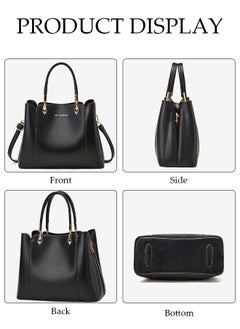 DUNISO Women's Vintage Tote Bag Handbags with Large Capacity Faux Leather Shoulder Bag Ladies Fashion Designer Satchel Crossbody Bag with Detachable Strap for Ladies  - Image 5