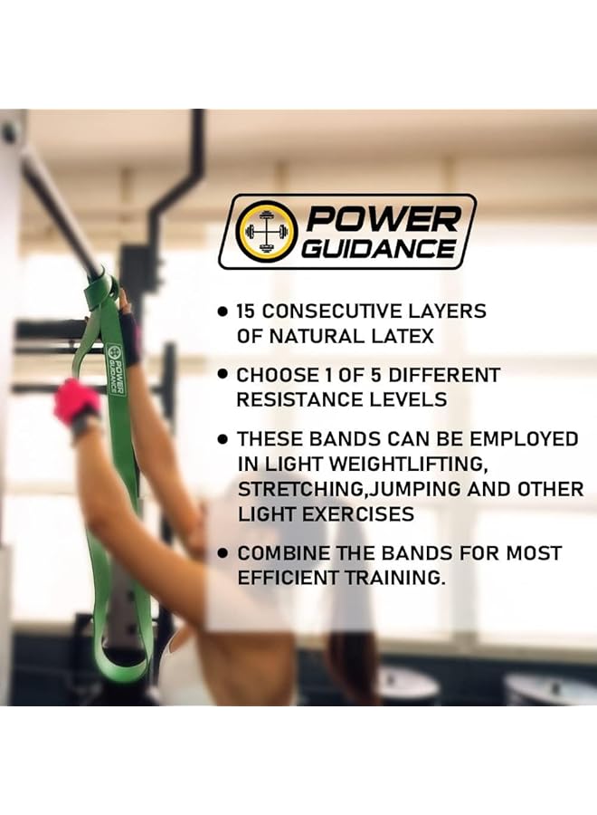 POWER GUIDANCE Pull Up Assist Bands Stretch Resistance Band Mobility Band Powerlifting Bands by Perfect for Body Stretching Powerlifting Resistance Training - Image 4