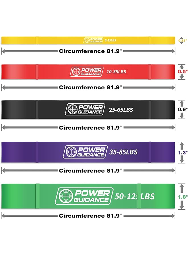 POWER GUIDANCE Pull Up Assist Bands Stretch Resistance Band Mobility Band Powerlifting Bands by Perfect for Body Stretching Powerlifting Resistance Training - Image 3
