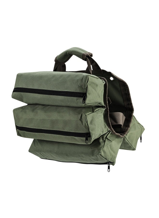 LAWAZIM Tools Bag - 34x12x12cm - Large Capacity Roll Up Tool Organizer with 4 Zippered Compartments, Pockets, and Shoulder Strap - for Mechanics, Electricians, Carpenters, and Home Repair Tool Storage - Image 3