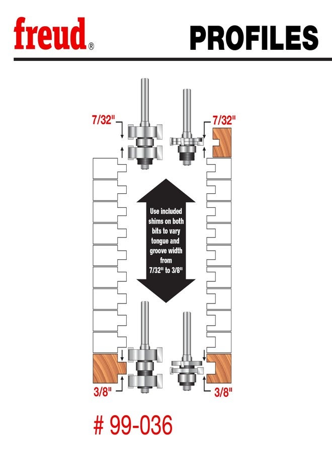 Freud 99-036: 1-3/4" (Dia.) Adjustable Tongue & Groove Bit Set - Image 3