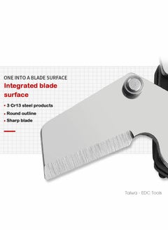 Excefore Creativity Multifunction Keychain Knife - Hexagon Convenient Folding Knife Outdoor Escape Mini Tools 420 Stainless Steel Removable Pocket Knives & Folding Knives Black  - Image 3
