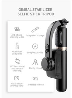 Generic Q08 Gimbal Stabilizer for Smartphone with Extendable Bluetooth Selfie Stick and Tripod, Multifunction Remote 360 Automatic Rotation, for iPhone/Android  - Image 2