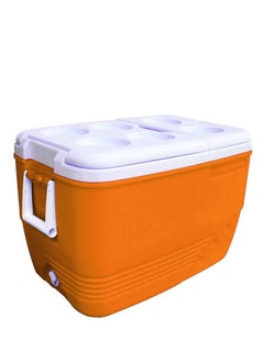 PRINCEWARE 30-Litre Ice Box Thermo insulated Picnic Cool Box-Thermo Keeper Container Expanded Cooler Fishing Ice Box-Orange  - Image 1