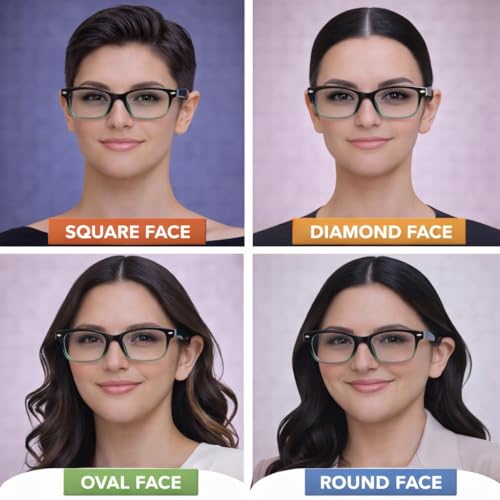 Dervin Blue Light Blocking Glasses Gaming Filter Transparent Square Eyeglasses for Eye Protection Men Women, Computer/Tablet/Laptop/Mobile/TV, Anti-blue & Anti eyestrain (Blue Green) - Image 5