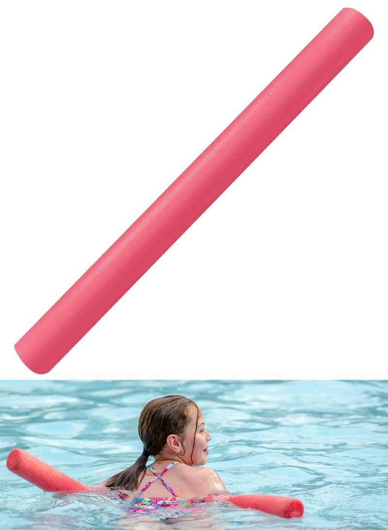 QUTOOB Pool Noodle - Highly Buoyant and Flexible Solid EVA Foam, Skin-Friendly, Odorless and Non-Toxic, Safe for Kids, Adults - Pack of 1 Pool Float Stick Of RedColor - Image 1