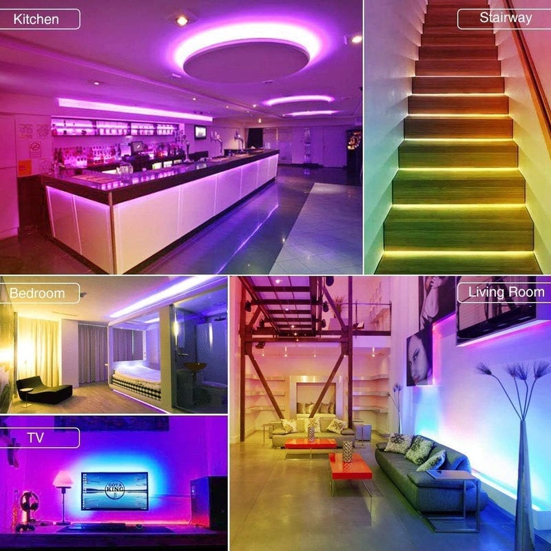 Baytion LED Light Strip, 16 Color Changing Waterproof Strip Lights with Remote Control, for TV/Bedroom/Home Decoration/Party/Bar and Outdoor, 5050 RGB (3M) - Image 4
