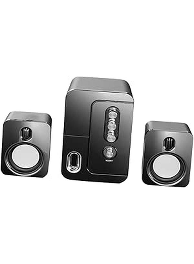 Compact Black USB Computer Speakers with 3D Surround Sound and Deep Bass for Laptop Desktop Home Office - Image 1