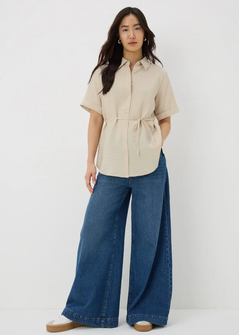 Matalan Stone Tie Waist Longline Shirt