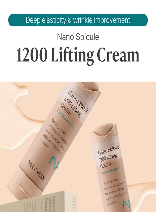 VELY VELY Nano Spicule 1200ppm Lifting Cream - Anti‑Aging Wrinkle Microneedling Face Moisturizer for Women, 10 Peptides, 50ml / 1.69 oz - Image 5