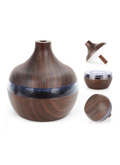 Bosidin Air Humidifier Aroma Diffuser with 7 Color Changing LED Touch Sensitive  Dark Wood Design for Home Office Fragrance  - Image 1