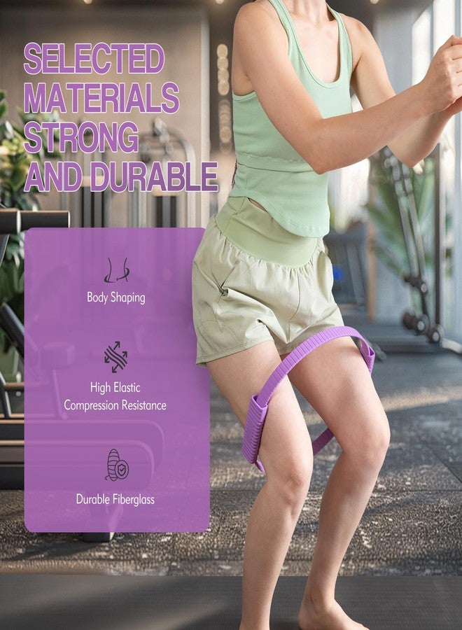 LTHTRADE Pilates Ring, 13.5 Inch Magic Circle Ring for Toning Thighs, Legs, Arms & Core, Pilates Ring Circle Yoag Fitness Equipment for Women (Purple) - Image 3