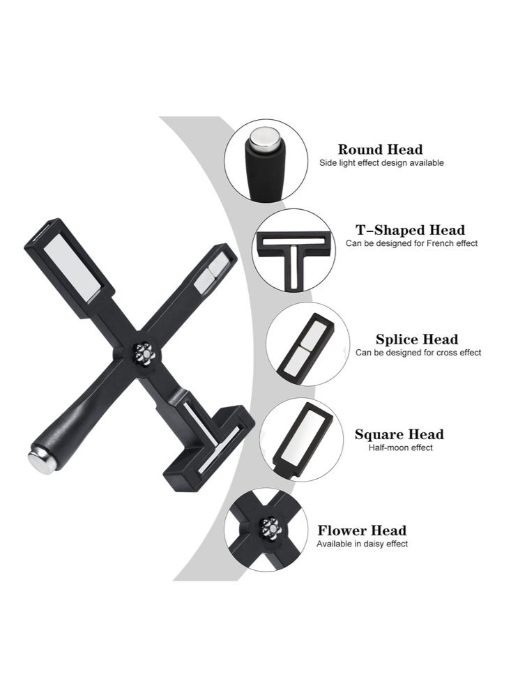 إيلهو مجموعة مغناطيس الأظافر 5 في 1، مغناطيس متعدد الوظائف لتصميم عين القط للأظافر مع علبة واقية من السيليكون، عصا مغناطيسية لطلاء الأظافر، أدوات تصميم أظافر عين القط، إكسسوارات فن الأظافر (أسود) - Image 2