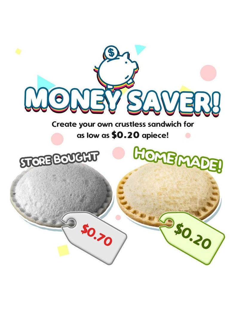 Excefore Sandwich Sealer and Cutter, Cut and Seal, Decruster Sandwich Maker, Sandwich Cutters for Kids, Great for Lunchbox and Bento Box, Boys and Girls Kids Lunch  - Image 5