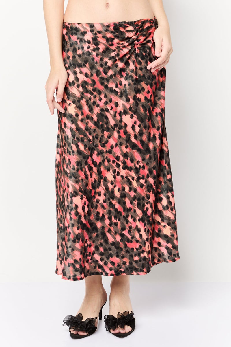 DKNY Women Animal Print Maxi Skirt, Multicolor  - Image 1
