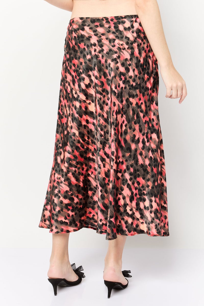 DKNY Women Animal Print Maxi Skirt, Multicolor  - Image 4