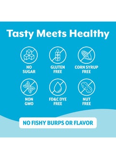 Viactiv Viactiv Omega 3 Fish Oil Gummies. EPA DHA Supplement for Heart Health and Brain Health, 30 Sugar Free Gummy Vitamins, 1pc Serving  - Image 3