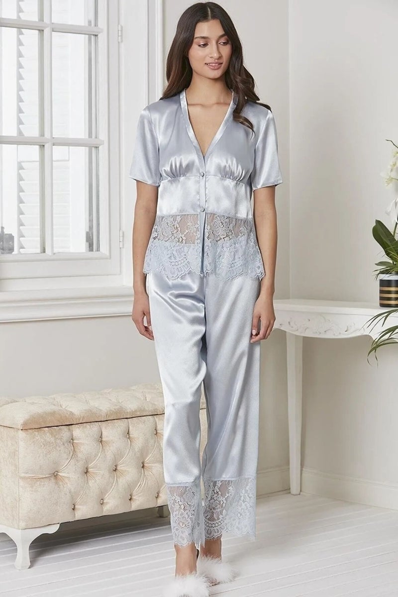 pierre cardin 6015 Women's Lace Satin Set of 6-Mist  - Image 4