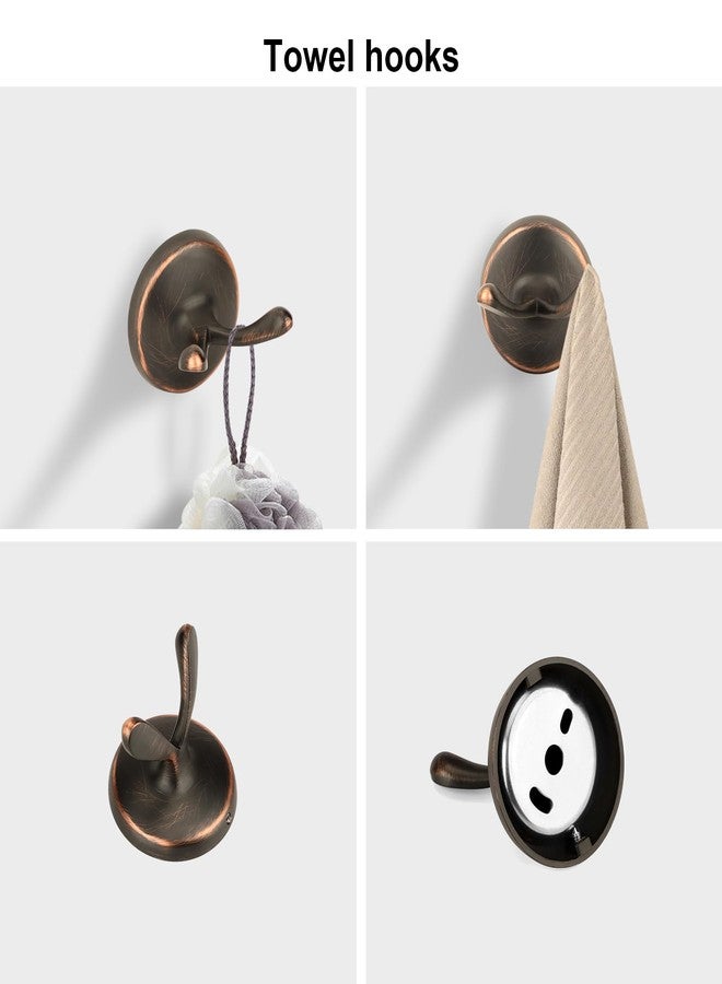 Ntipox 4 Piece Antique Bathroom Hardware Accessories Set Oil Rubbed Bronze,24 Inch Towel Bar Set,Towel Rack Set,Bathroom Towel Holder Set - Image 5