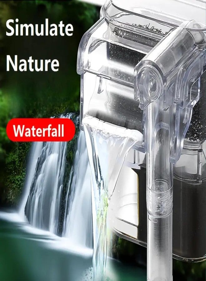 VAYINATO Mini Compact Transparent Hang On Filter | LY-401 | 2.5 Watts | 250L/Hr for Small Aquarium Fish Tank Upto 30Cm and for Bowl with Adjustable Flow Controller - Image 5