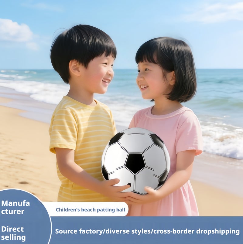 Sequin Inflatable Beach Ball PVC Kids Outdoor Water Toy - Image 1