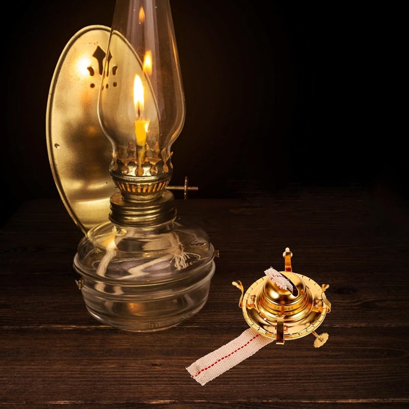 VOSAREA Kerosene Lamp Burner Replacement Retro Brass Oil Lamp Holder Regulator and Fittings - Image 4