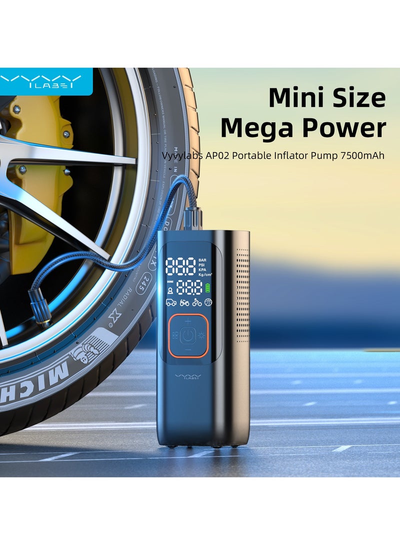VYVYLABS مضخة نفخ محمولة Vyvylabs AP02 بسعة 7500mAh - Image 3