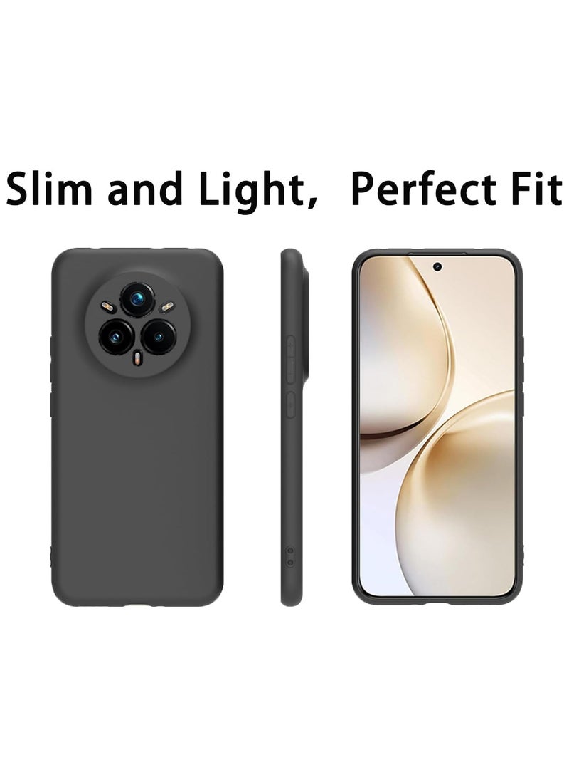 حافظة لهاتف Realme 14 Pro Plus 5G لحماية الكاميرا رقيقة للغاية من TPU سيليكون غير لامع مضادة للصدمات غلاف واقي كامل للجسم لهاتف Realme 14 Pro Plus 2025 باللون الأسود - Image 2
