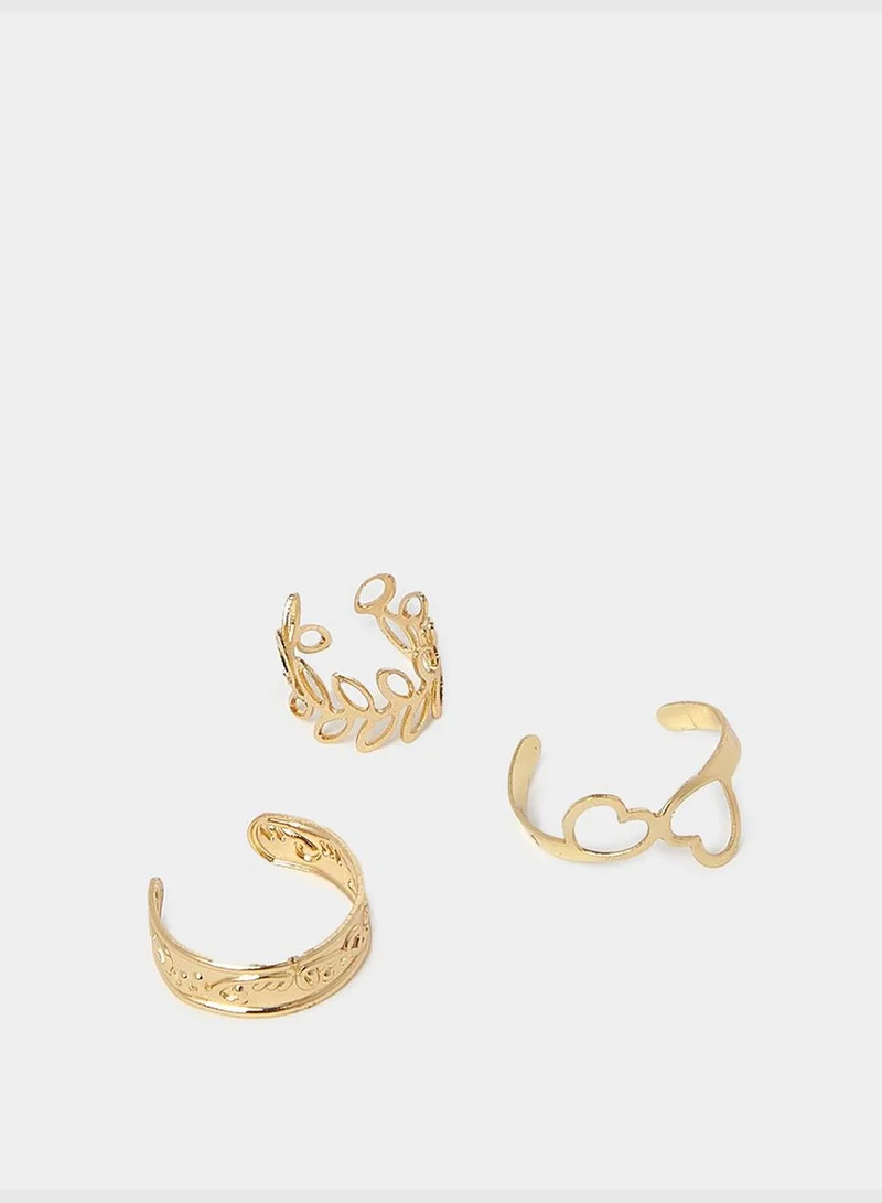 Styli Set of 3 - Textured Toe Rings